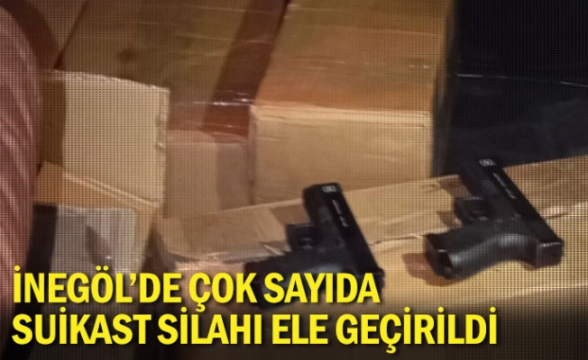 İnegöl'de çok sayıda suikast silahı ele geçirildi