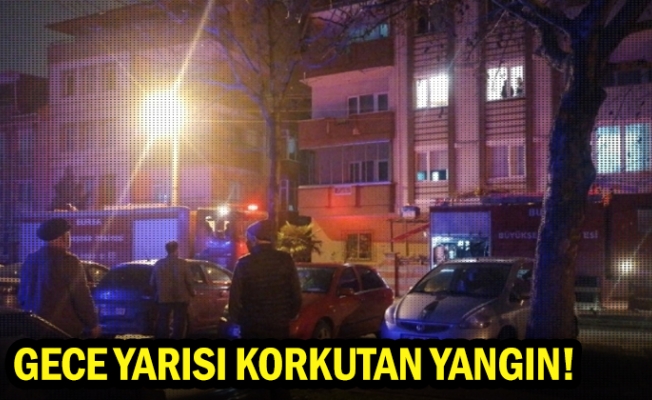 Gece yarısı korkutan yangın!