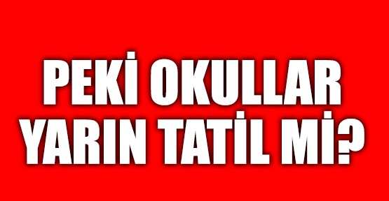 İnegöl'de 20 Şubat Cuma okullar tatil mi?