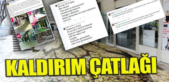 İnegöl'de Kaldırım Çatladı