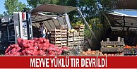 Meyve Yüklü TIR Devrildi