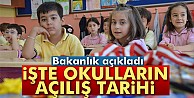 Okullar 19 Eylül'de açılacak