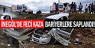 Bariyerlere saplandı!