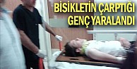 Bisikletin Çarptığı Genç  Yaralandı