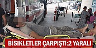 İnegöl'de bisikletler çarpıştı:2 yaralı