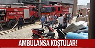 Yangından Kendini dışarı atan ambulansa koştu!