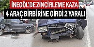 İnegöl'de Zincirleme Kaza:2 Yaralı