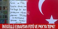 İnegöllü Esnaftan FETÖ ve PKK´ya sert tepki