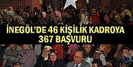 İnegöl'de 46 kişilik kadroya 367 başvuru