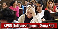 KPSS önlisans oturumu sona erdi