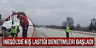 İnegöl'de kış lastiği denetimleri başladı