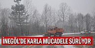 İnegöl’de karla mücadele sürüyor