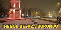 Kar İnegöl'ü beyaza bürüdü