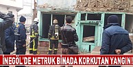 Metruk binada korkutan yangın