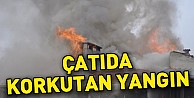 Çatıda korkutan yangın