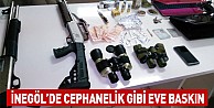 İnegöl'de cephanelik gibi eve baskın