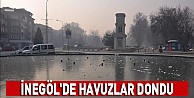 İnegöl'de Havuzlar Dondu