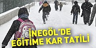 İnegöl'de okullara kar tatili