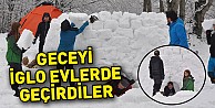 İnegöllü sporcular geceyi iglo evlerde geçirdi