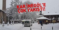 Kar İnegöl'de çok yakıştı