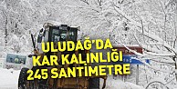 Uludağ’da kar kalınlığı 245 santimetre