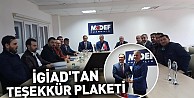 İGİAD’tan Teşekkür Plaketi