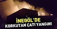 İnegöl'de Korkutan Çatı Yangını