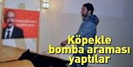 Köpekle bomba araması yaptılar