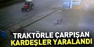 Traktörle Çarpışan Kardeşler Yaralandı