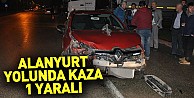 Alanyurt yolunda kaza; 1 yaralı