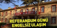 İnegöl Belediyesi'nden referandum günü engelsiz ulaşım