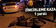 İnegöl'de zincirleme kaza: 1 yaralı