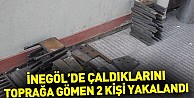 İnegöl’de Çaldıklarını Toprağa Gömen 2 Kişi Yakalandı