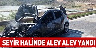 Seyir halinde alev alev yandı