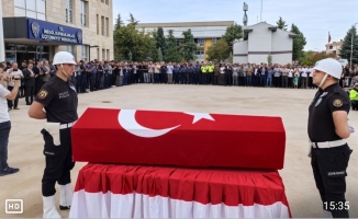 Hayatını kaybeden polis için tören: Gözyaşlarıyla uğurlandı ...