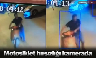 Motosiklet hırsızlığı kamerada