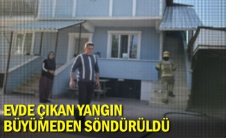 Evde çıkan yangın, büyümeden söndürüldü