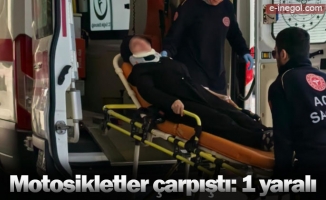 Motosikletler çarpıştı: 1 yaralı