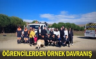 Öğrencilerden örnek davranış