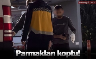 Parmakları koptu!