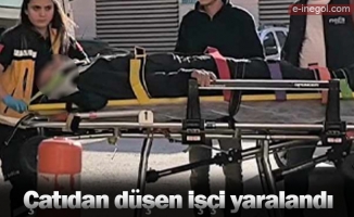 Çatıdan düşen işçi yaralandı