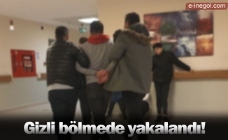 Gizli bölmede yakalandı!