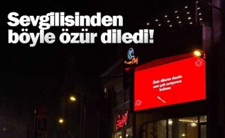 Sevgilisinden böyle özür diledi!