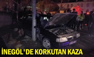 İnegöl'de korkutan kaza