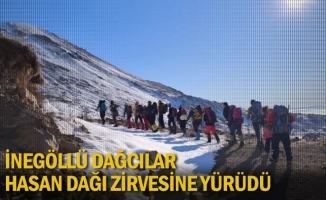 İnegöllü dağcılar Hasan Dağı zirvesine yürüdü