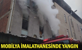 Mobilya imalathanesinde yangın