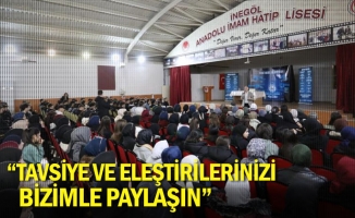 “Tavsiye ve eleştirilerinizi bizimle paylaşın”