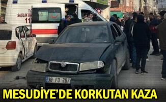 Mesudiye'de korkutan kaza