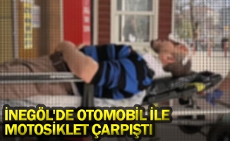 İnegöl'de otomobil ile motosiklet çarpıştı