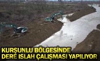 Kurşunlu Bölgesinde Dere Islah Çalışması Yapılıyor